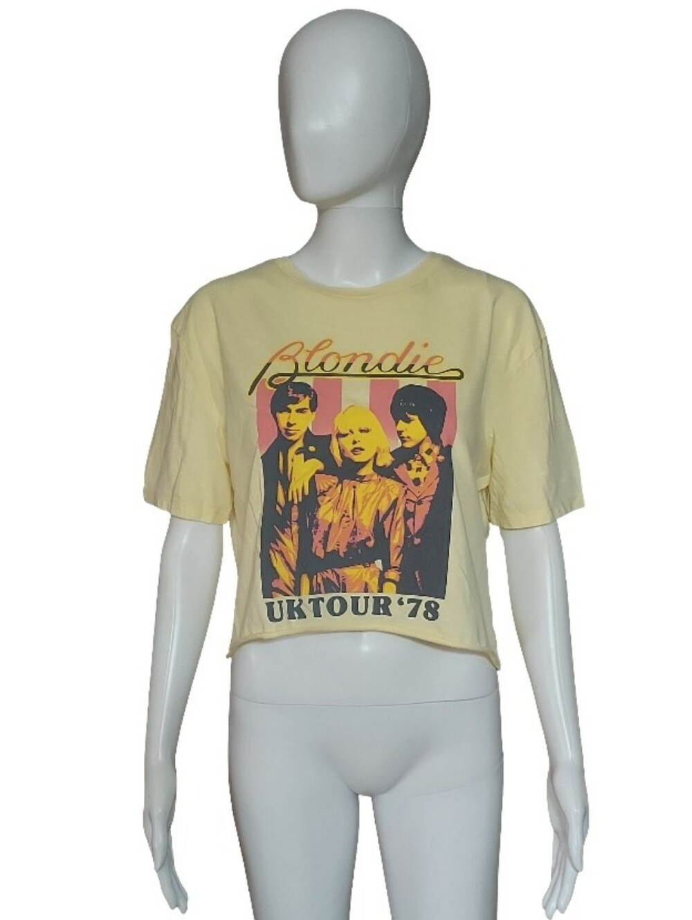 No Boundaries Blondie UK Tour 78 Cropped Graphic Tee